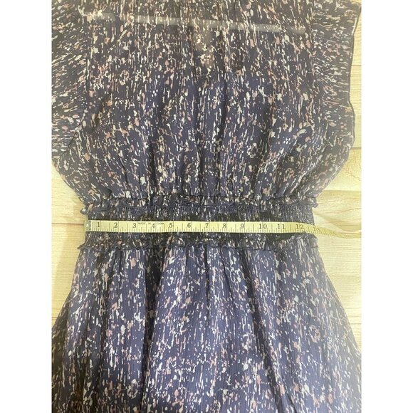 Simply Vera Vera Wang Women's Purple Floral Chiffon Maxi Dress - Medium - Picture 8 of 13